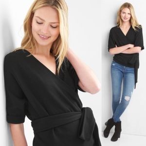 GAP Short Sleeve Wrap Sweatshirt